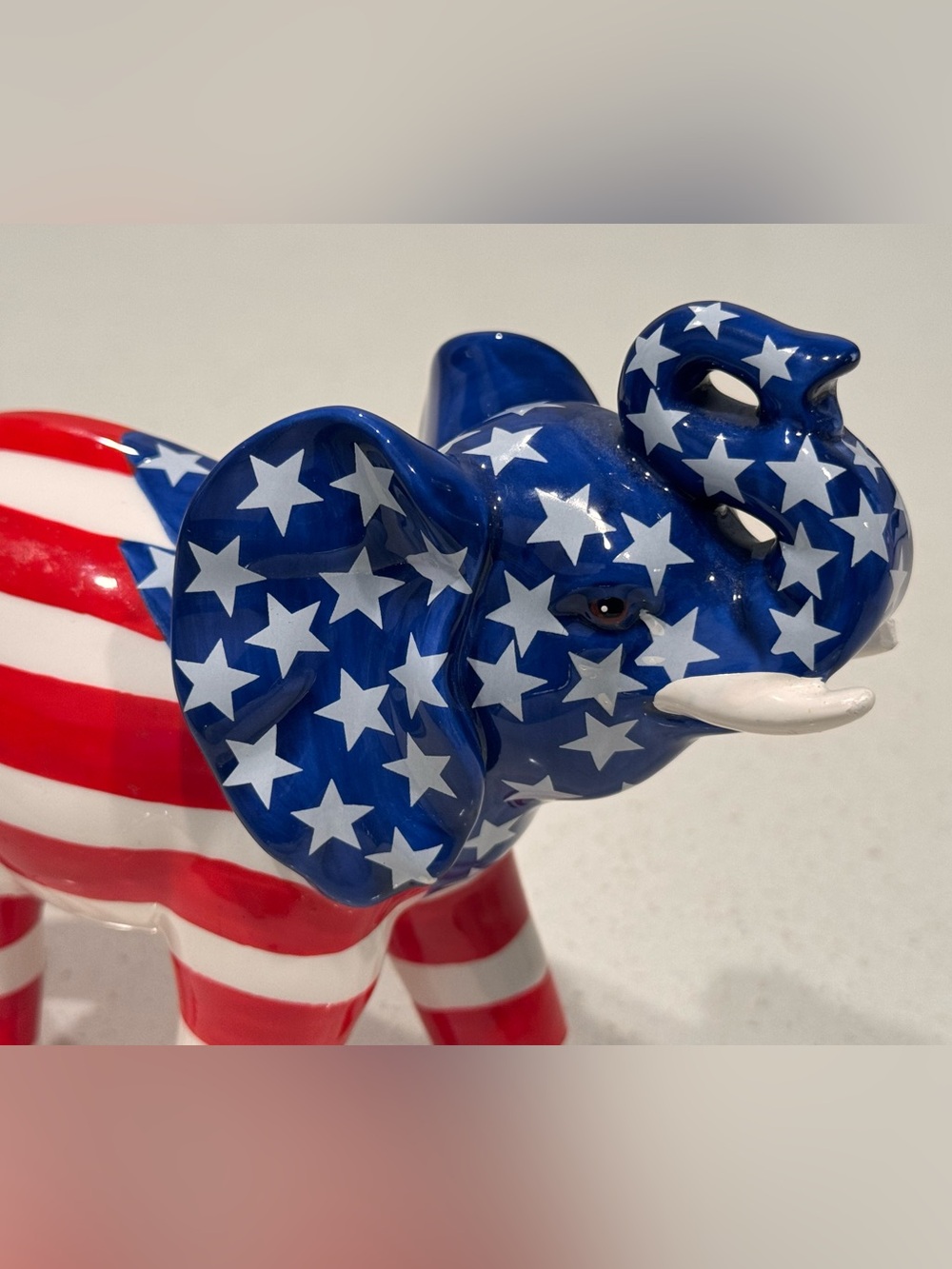 Westland Giftware Trunk Show Ceramic Patriotic Elephant Figurine "Glory" #2261